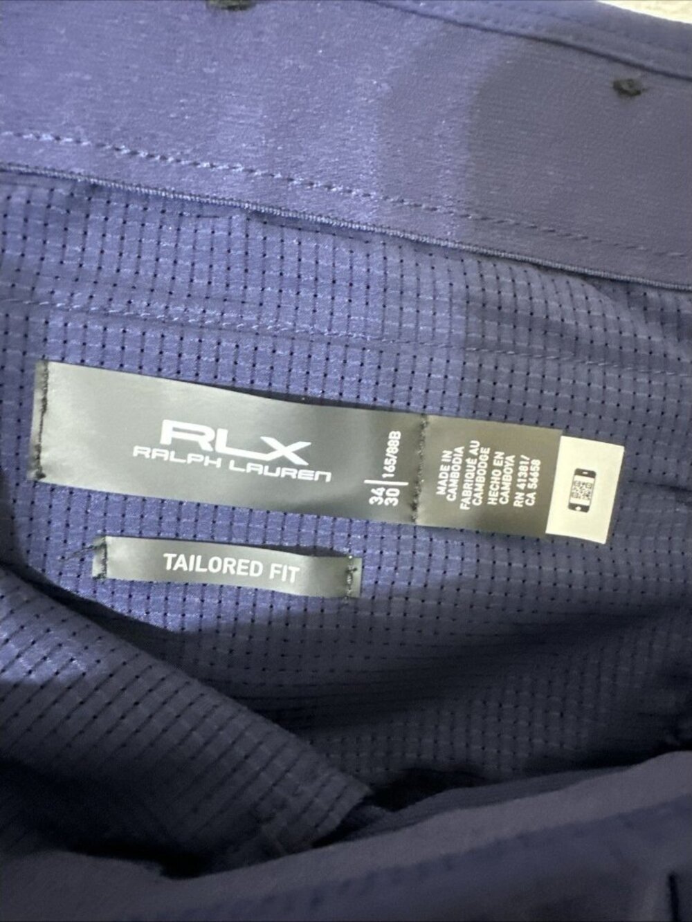 Ralph Lauren RLX Tailored Fit Pants Mens 34x30 Blue Performance Stretch Golf - Picture 4 of 8